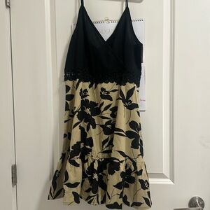 Large Vintage Y2K Black Flower Dress